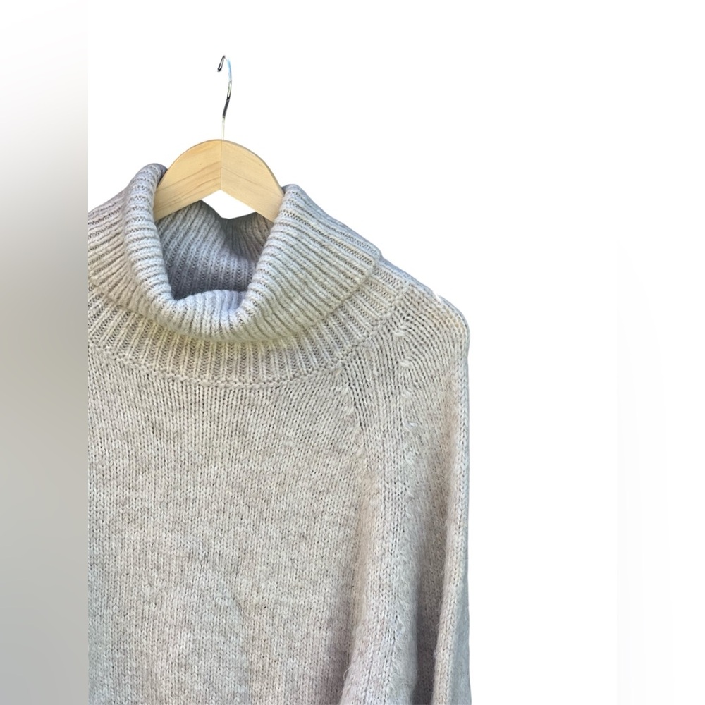 Lulus Cuddle Weather Heather Beige Turtleneck Sweater - Picture 4 of 14